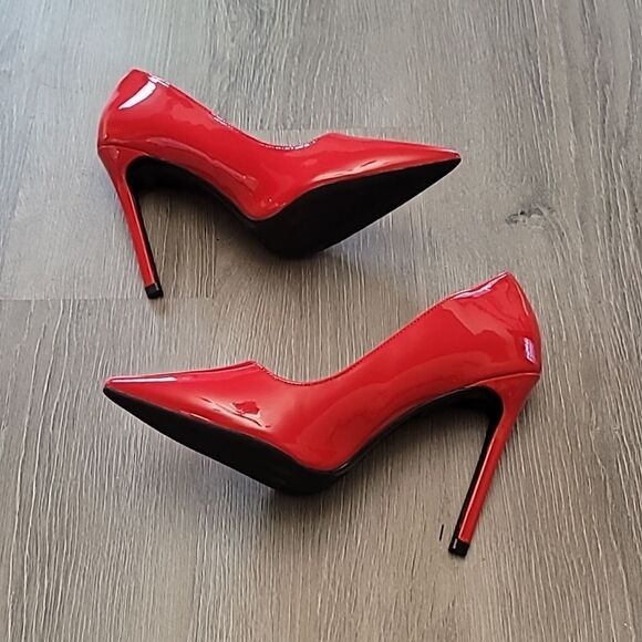 fereshte Patent Red Stiletto High Heels Women's Size 8 - Picture 5 of 8